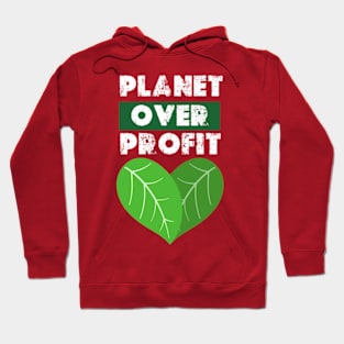 Planet Over Profit - Earth Day Climate Change   earth day 2024 gift april 22 Cute Hoodie